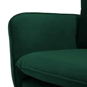 Kostenfreie Lieferung Cosmopolitan Design - 6-Sitzer Ecksofa links "Vienna" aus Samt flaschengrün - 275x185x95cm