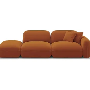 CXL by Christian Lacroix - 3-Sitzer modulares Sofa links "Lucien" Sitzer aus Samt terrakotta - 295x90x70cm Schnäppchen