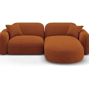 Nur Für Kurze Zeit CXL by Christian Lacroix - 3-Sitzer modulares Ecksofa rechts "Lucien" Sitzer aus Samt terrakotta - 230x165x70cm
