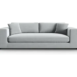 Highlight CXL by Christian Lacroix - 4-Sitzer Sofa "Tendance" Sitzer aus Samt hellgrau - 262x122x72cm