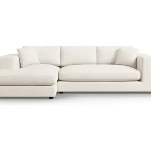 CXL by Christian Lacroix - 5-Sitzer Ecksofa links "Tendance" Sitzer aus strukturiertem Stoff weiß - 282x174x72cm Sonderaktion