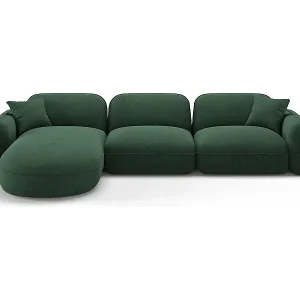 CXL by Christian Lacroix - 4-Sitzer modulares Ecksofa links "Lucien" Sitzer aus Samt grün - 320x165x70cm Begrenztes Angebot