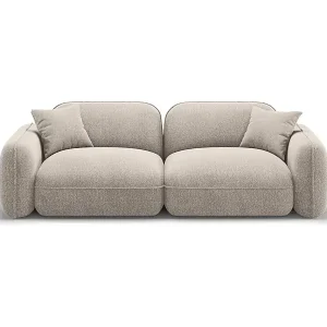 Schnäppchen CXL by Christian Lacroix - 3-Sitzer modulares Sofa "Lucien" Sitzer aus Samt dunkelbeige - 230x90x70cm