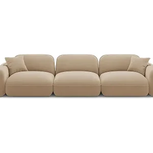 Top-Preis CXL by Christian Lacroix - 4-Sitzer modulares Sofa "Lucien" Sitzer aus Samt sand - 320x90x70cm