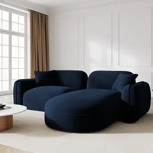 CXL by Christian Lacroix - 3-Sitzer modulares Ecksofa rechts "Lucien" Sitzer aus Samt königsblau - 230x165x70cm Mega-Angebot