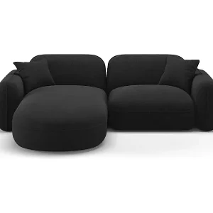 CXL by Christian Lacroix - 3-Sitzer modulares Ecksofa links "Lucien" Sitzer aus Samt anthrazit - 230x165x70cm Online Kaufen