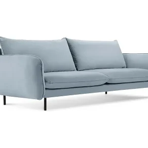 Beliebt Cosmopolitan Design - 3-Sitzer Sofa "Vienna" aus Samt hellblau - 200x92x95cm