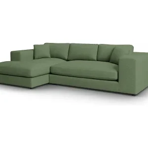 CXL by Christian Lacroix - 5-Sitzer Ecksofa links "Tendance" Sitzer aus Cord grün - 282x174x72cm Aktuell