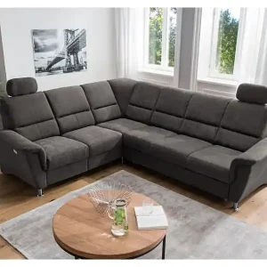 Zertifiziert MYHOMELANDO Paris Ecksofa – Schlaffunktion, elektrische Relaxfunktion, USB-Anschluss
