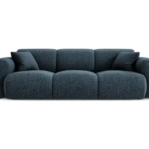 Echt Cosmopolitan Design - 3-Sitzer Sofa "Nolio" aus Chenille-Stoff königsblau - 235x95x72cm