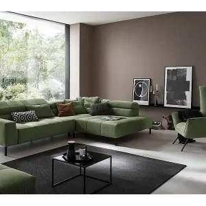 Direktkauf Ecksofa - Grün Cord - OHIO