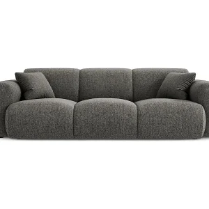 Cosmopolitan Design - 3-Sitzer Sofa "Nolio" aus Chenille-Stoff grau - 235x95x72cm Highlight