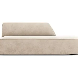 Preis Gesenkt CXL by Christian Lacroix - 2-Sitzer modulares Sofa rechts "Charles" Sitzer aus Samt leichtes beige - 181x93x69cm