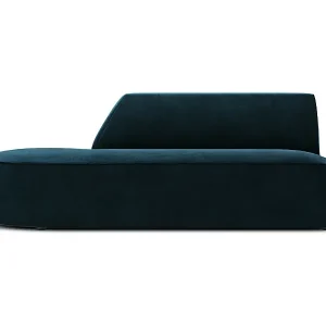 Garantierte Lieferung CXL by Christian Lacroix - 2-Sitzer modulares Sofa links "Charles" Sitzer aus Samt petrol - 181x93x69cm