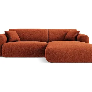 Beliebt Cosmopolitan Design - 4-Sitzer Ecksofa rechts "Nolio" aus Chenille-Stoff terrakotta - 235x170x72cm