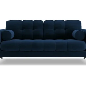 Cosmopolitan Design - 2-Sitzer Sofa "Bali" aus Samt königsblau - 152x92x75cm Online Kaufen