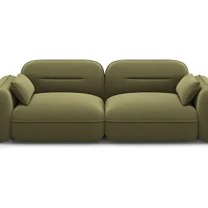 Cosmopolitan Design - 3-Sitzer modulares Sofa "Sydney" aus Samt hellgrün - 230x90x70cm Sonderaktion