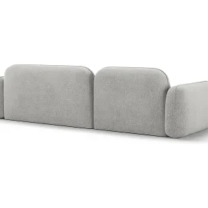 Preiswert CXL by Christian Lacroix - 4-Sitzer modulares Ecksofa links "Lucien" Sitzer aus Samt hellgrau - 275x165x70cm