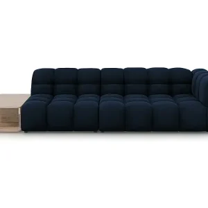 Cosmopolitan Design - 4-Sitzer modulares Sofa links "Sky" aus Samt königsblau - 297x102x75cm Top-Seller