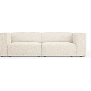 Cosmopolitan Design - 3-Sitzer Sofa "Arendal" aus Chenille-Stoff leichtes beige - 204x102x70cm Markenware