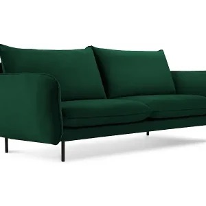 Nur Für Kurze Zeit Cosmopolitan Design - 2-Sitzer Sofa "Vienna" aus Samt flaschengrün - 160x92x95cm