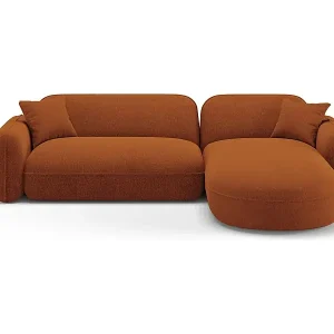 CXL by Christian Lacroix - 4-Sitzer modulares Ecksofa rechts "Lucien" Sitzer aus Samt terrakotta - 275x165x70cm Direkt Vom Hersteller