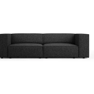 Neu Im Sortiment Cosmopolitan Design - 3-Sitzer Sofa "Arendal" aus Chenille-Stoff schwarz - 204x102x70cm