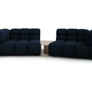 Ausverkauf Cosmopolitan Design - 2-Sitzer modulares Sofa "Sky" aus Samt königsblau - 280x148x75cm