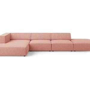 Jetzt Kaufen Cosmopolitan Design - 5-Sitzer Ecksofa links "Arendal" aus Chenille-Stoff rosa - 341x166x70cm