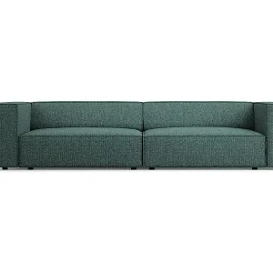 Beliebt Cosmopolitan Design - 4-Sitzer Sofa "Arendal" aus Chenille-Stoff petrol - 244x102x70cm