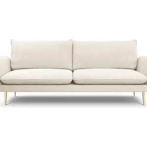 Zertifiziert Cosmopolitan Design - 4-Sitzer Sofa "Vienna" aus Boucle beige - 230x92x95cm