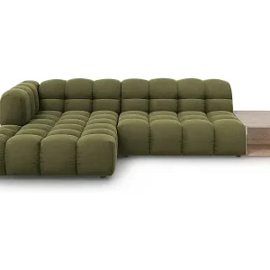 Cosmopolitan Design - 4-Sitzer modulares Ecksofa links "Sky" aus Samt hellgrün - 297x162x75cm Bestseller