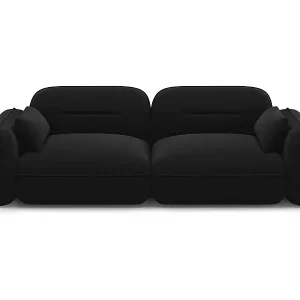 Must-Have Cosmopolitan Design - 3-Sitzer modulares Sofa "Sydney" aus Samt schwarz - 230x90x70cm