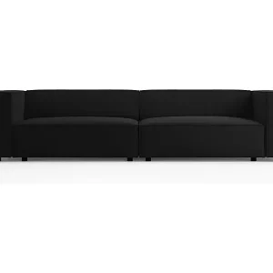 Preis Gesenkt Cosmopolitan Design - 4-Sitzer Sofa "Arendal" aus Samt schwarz - 244x102x70cm