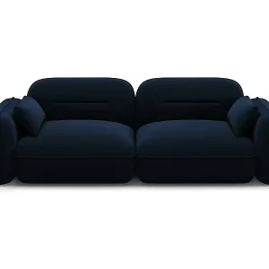 Cosmopolitan Design - 3-Sitzer modulares Sofa "Sydney" aus Samt königsblau - 230x90x70cm Sofort Bestellen