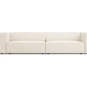 Begrenztes Angebot Cosmopolitan Design - 4-Sitzer Sofa "Arendal" aus Chenille-Stoff leichtes beige - 244x102x70cm