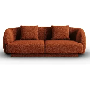 Cosmopolitan Design - 2-Sitzer Sofa "Tulum" aus Chenille-Stoff terrakotta - 180x90x70cm Geprüft