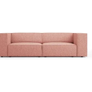 Cosmopolitan Design - 3-Sitzer Sofa "Arendal" aus Chenille-Stoff rosa - 204x102x70cm Jetzt Kaufen