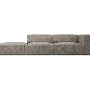 Jetzt Bestellen Cosmopolitan Design - 4-Sitzer linkes Sofa "Arendal" aus Chenille-Stoff grau - 262x102x70cm