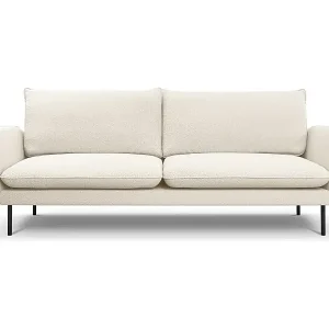 Cosmopolitan Design - 4-Sitzer Sofa "Vienna" aus Boucle beige - 230x92x95cm Schnäppchen