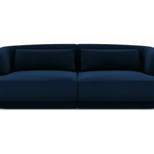 Sonderaktion Cosmopolitan Design - 2-Sitzer Sofa "Tulum" aus Samt königsblau - 180x90x70cm