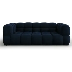 Geprüft Cosmopolitan Design - 3-Sitzer Sofa "Sky" aus Samt königsblau - 214x102x75cm