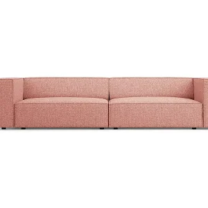 Cosmopolitan Design - 4-Sitzer Sofa "Arendal" aus Chenille-Stoff rosa - 244x102x70cm Online Kaufen