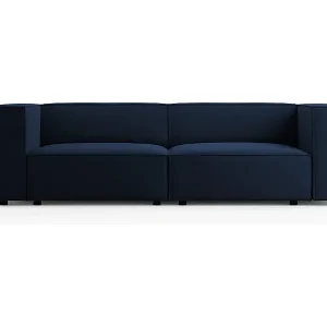 Cosmopolitan Design - 3-Sitzer Sofa "Arendal" aus Samt königsblau - 204x102x70cm Heißes Angebot