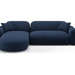 Expressversand CXL by Christian Lacroix - 4-Sitzer modulares Ecksofa links "Lucien" Sitzer aus Samt dunkelblau - 275x165x70cm