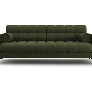 Cosmopolitan Design - 3-Sitzer Sofa "Bali" aus strukturiertem Stoff grün - 177x92x75cm Jetzt Bestellen