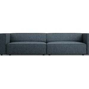 Begrenztes Angebot Cosmopolitan Design - 4-Sitzer Sofa "Arendal" aus Chenille-Stoff königsblau - 244x102x70cm