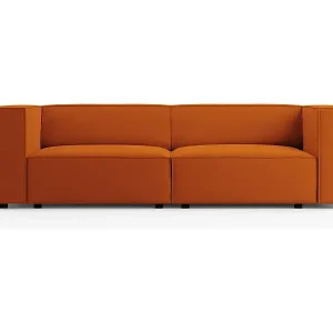 Neue Kollektion Cosmopolitan Design - 3-Sitzer Sofa "Arendal" aus Samt terrakotta - 204x102x70cm
