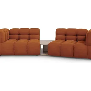 Preisknaller Cosmopolitan Design - 2-Sitzer modulares Sofa "Sky" aus Samt terrakotta - 280x148x75cm