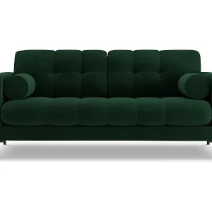 Neue Ware Cosmopolitan Design - 2-Sitzer Sofa "Bali" aus Samt flaschengrün - 152x92x75cm